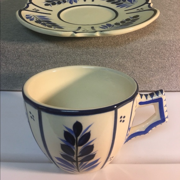 Vintage Quimper Pottery Cup & Saucer Set - Picture 5 of 16